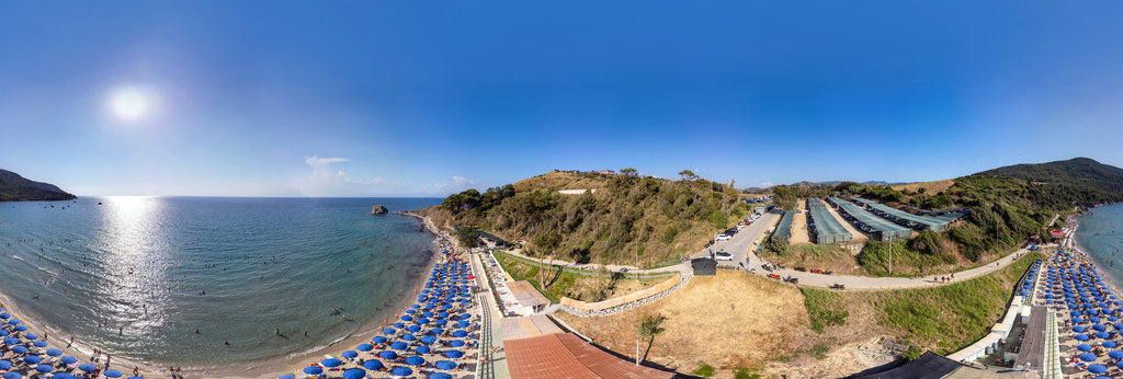 Aerial Panorama Of Baia Di Trentova In Agropoli Italy 360 Panorama 